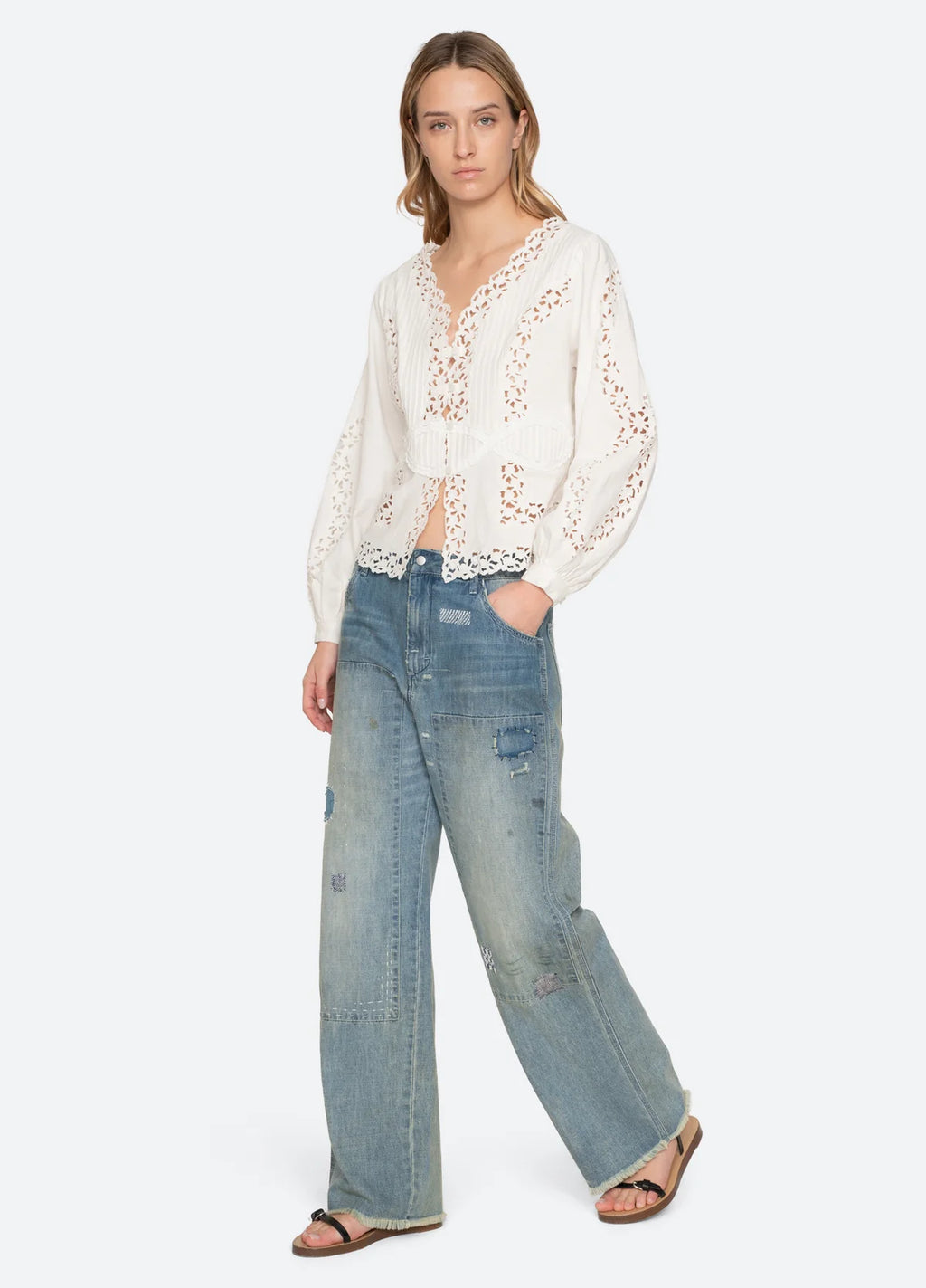 Sea New York - Sofia Embroidered Top