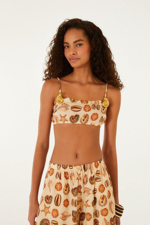 Farm Rio - Shells Crop Top