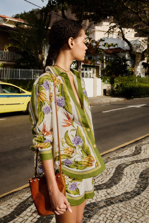 Farm Rio - Sand tropical scarf Shirt Blouse