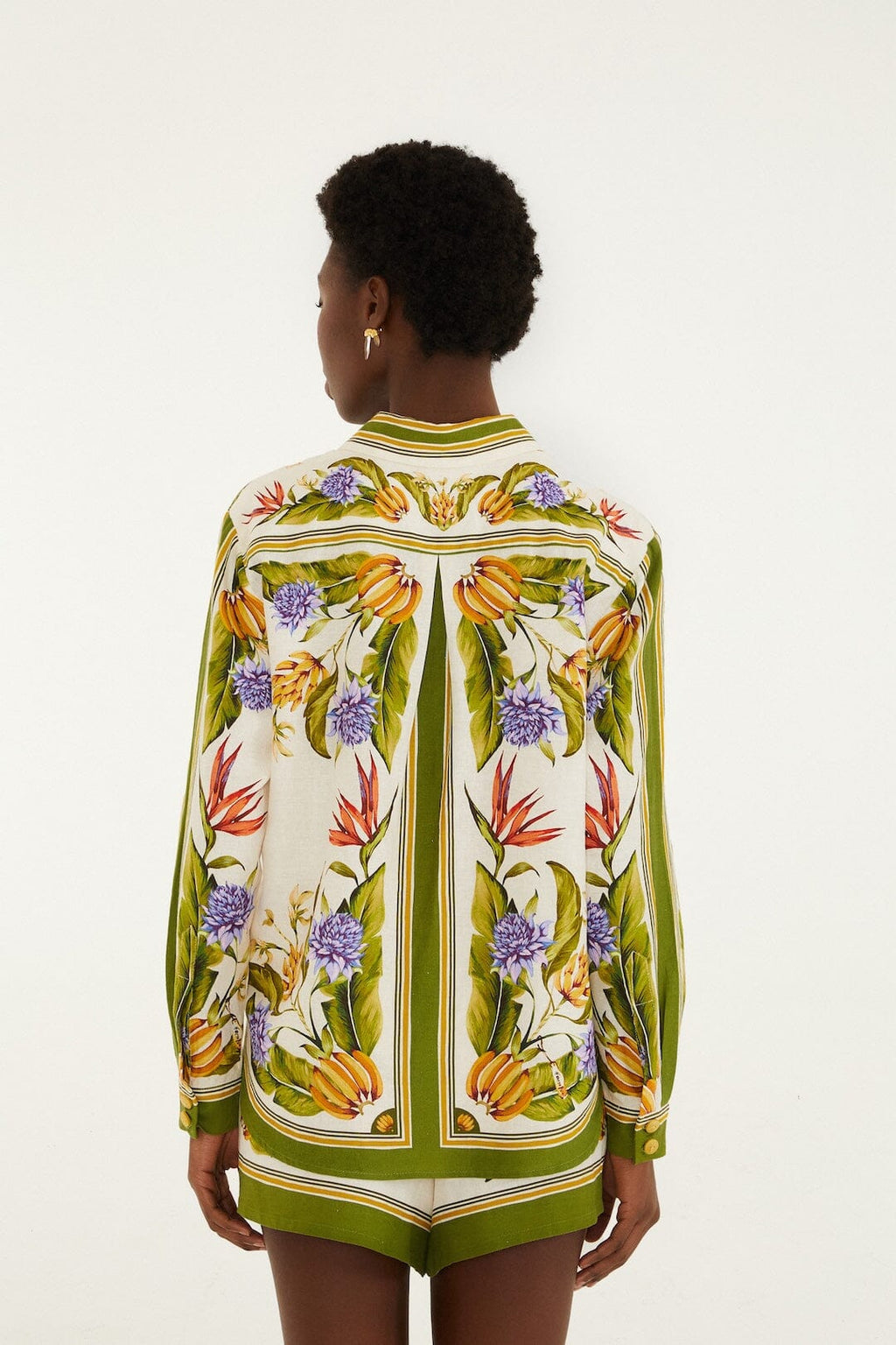 Farm Rio - Sand tropical scarf Shirt Blouse