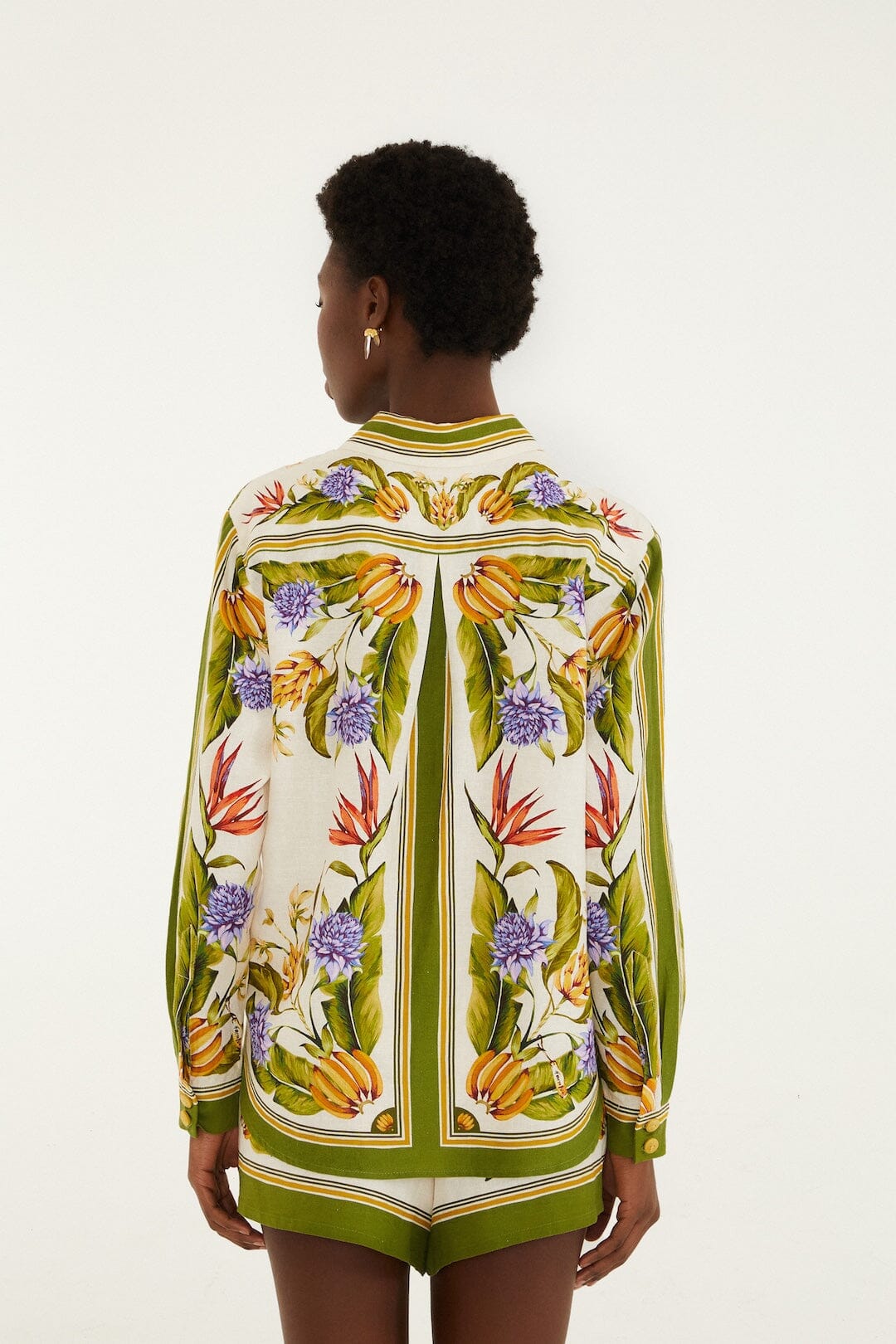 Farm Rio - Sand tropical scarf Shirt Blouse