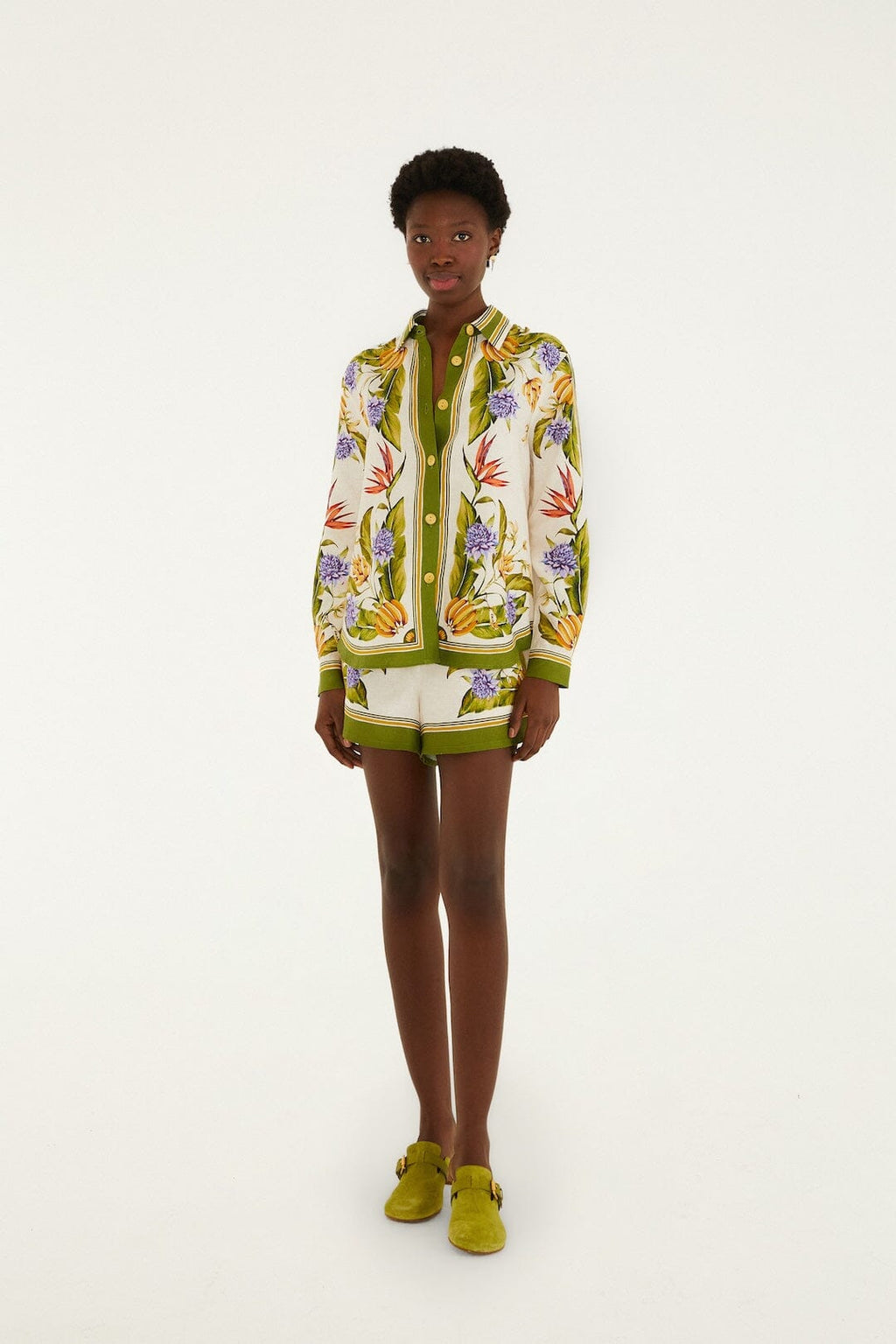 Farm Rio - Sand tropical scarf Shirt Blouse
