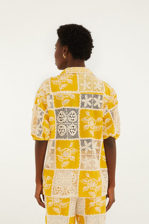 Farm Rio - Lace Short Sleeve Shirt