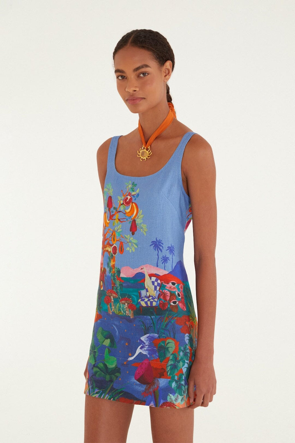 Farm Rio - Multicolor Dream Landscape Mini Dress