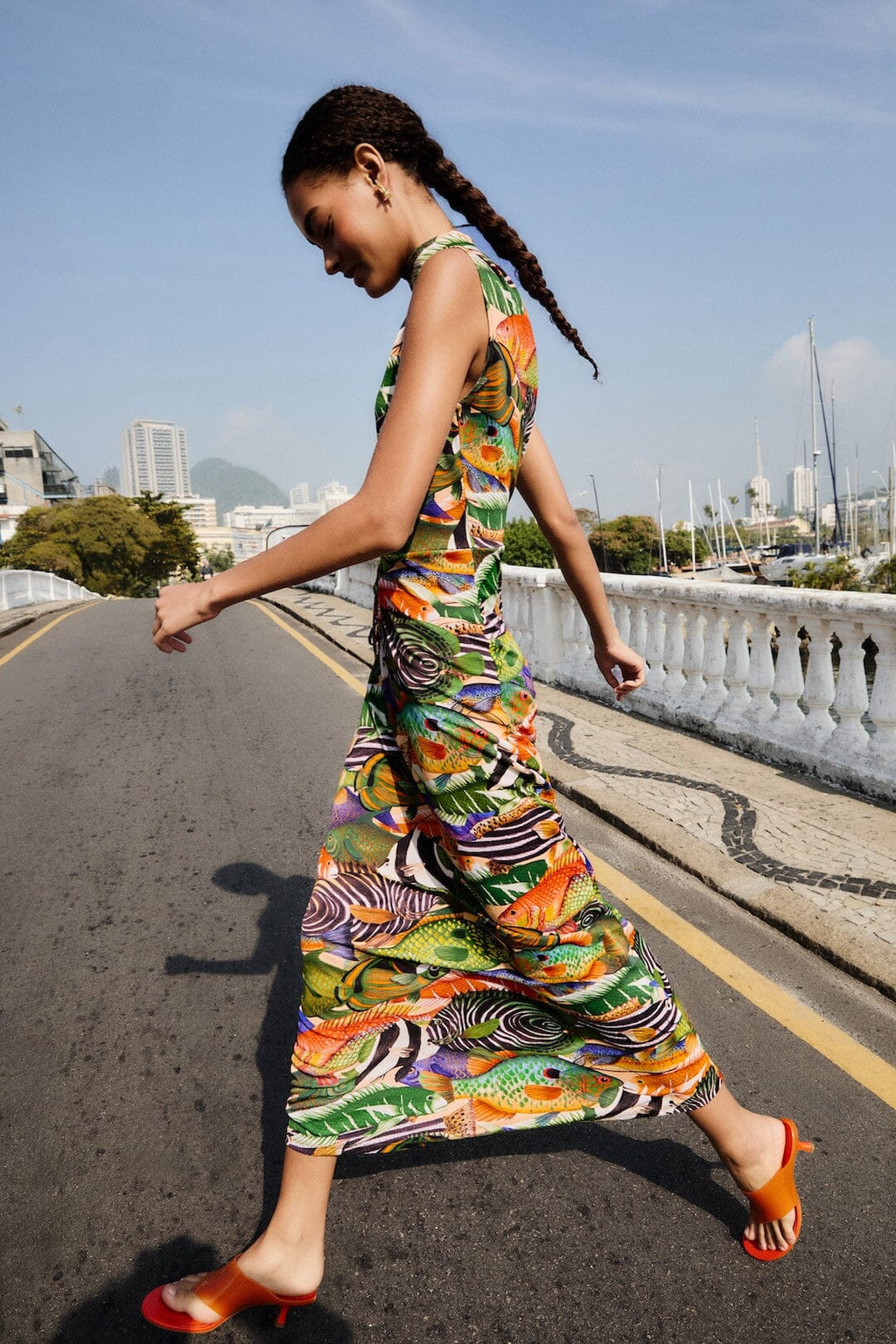 Farm Rio - Fish Sea Multicolour Maxi Dress