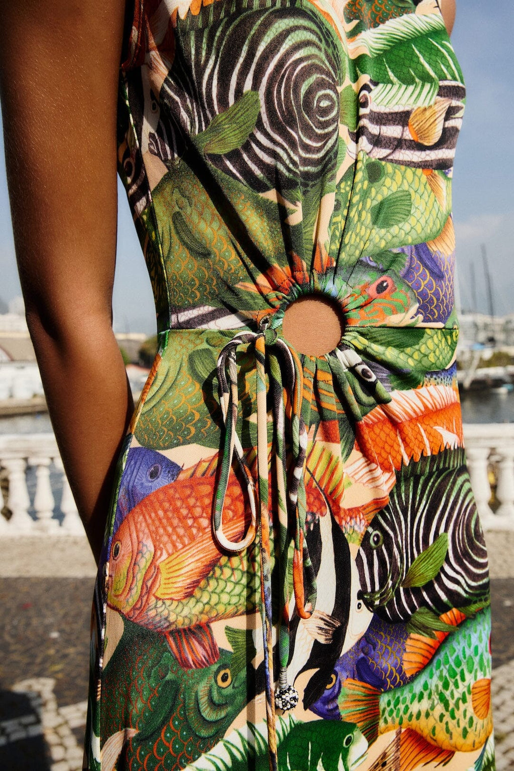 Farm Rio - Fish Sea Multicolour Maxi Dress