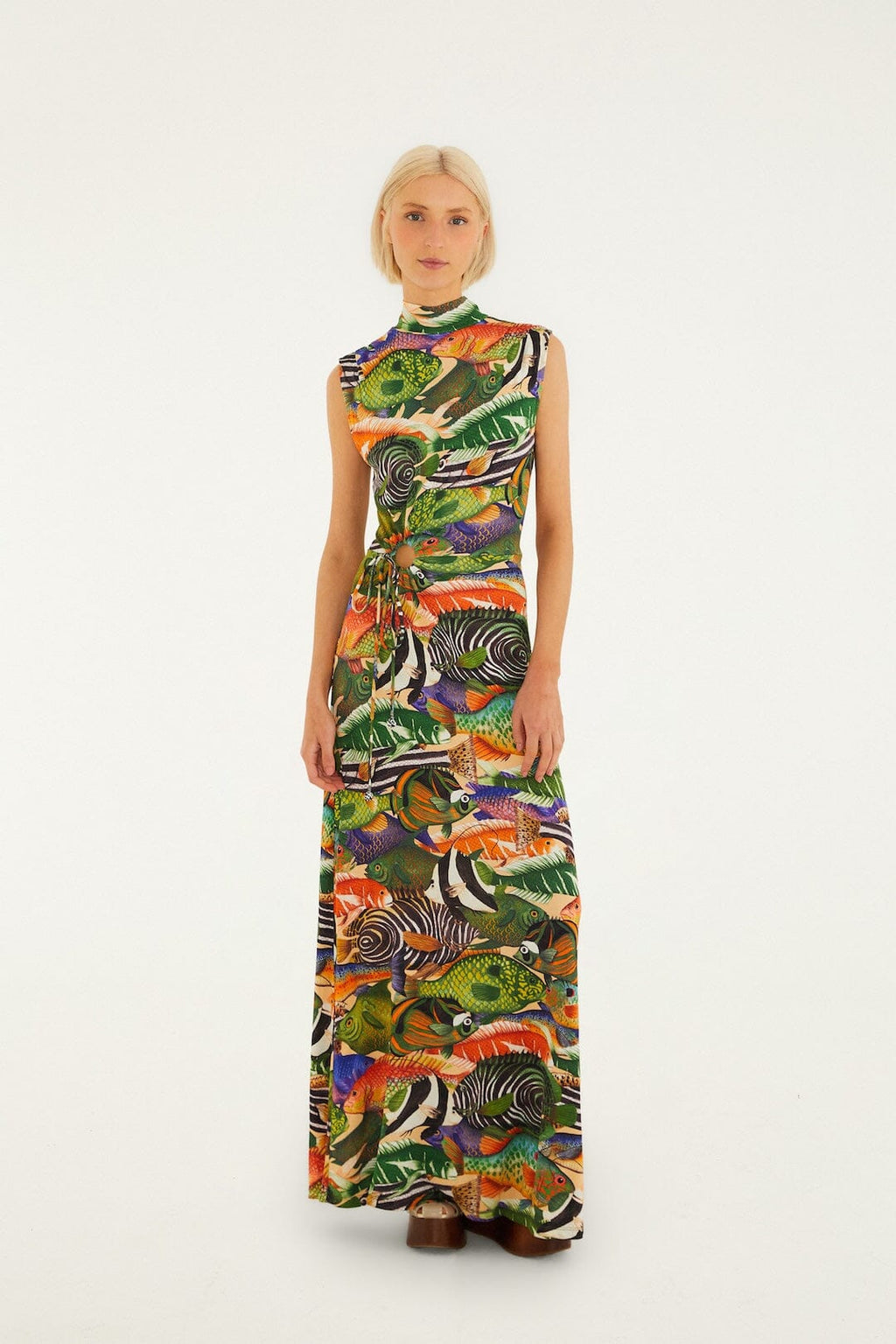 Farm Rio - Fish Sea Multicolour Maxi Dress