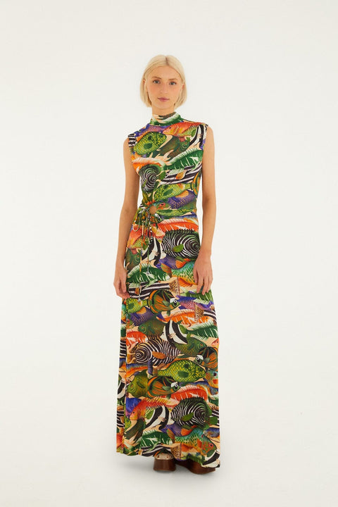 Farm Rio - Fish Sea Multicolour Maxi Dress