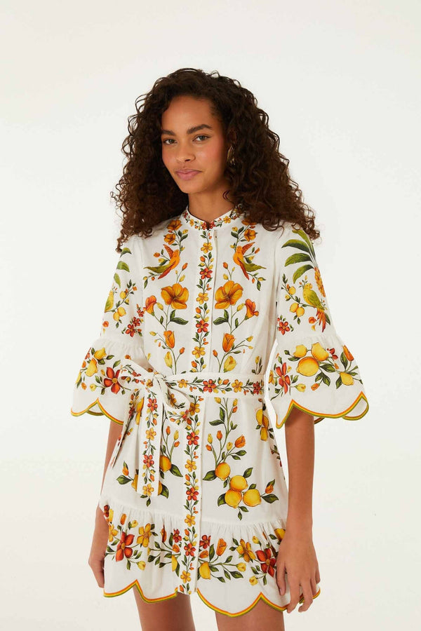 Farm Rio - Lemon Bouquet Mini Dress – view 2