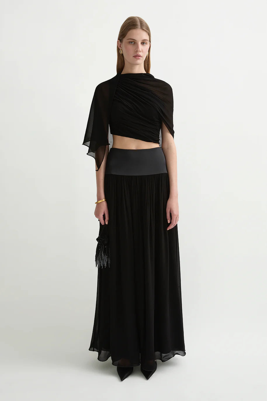 Posse -Solene Top & Skirt Set Black