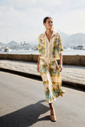Farm Rio - Royal Sea Midi Skirt