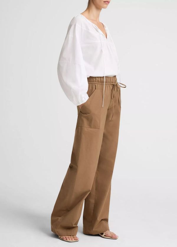 Vince -  Cotton Double-Waist Drawstring Pant – view 2
