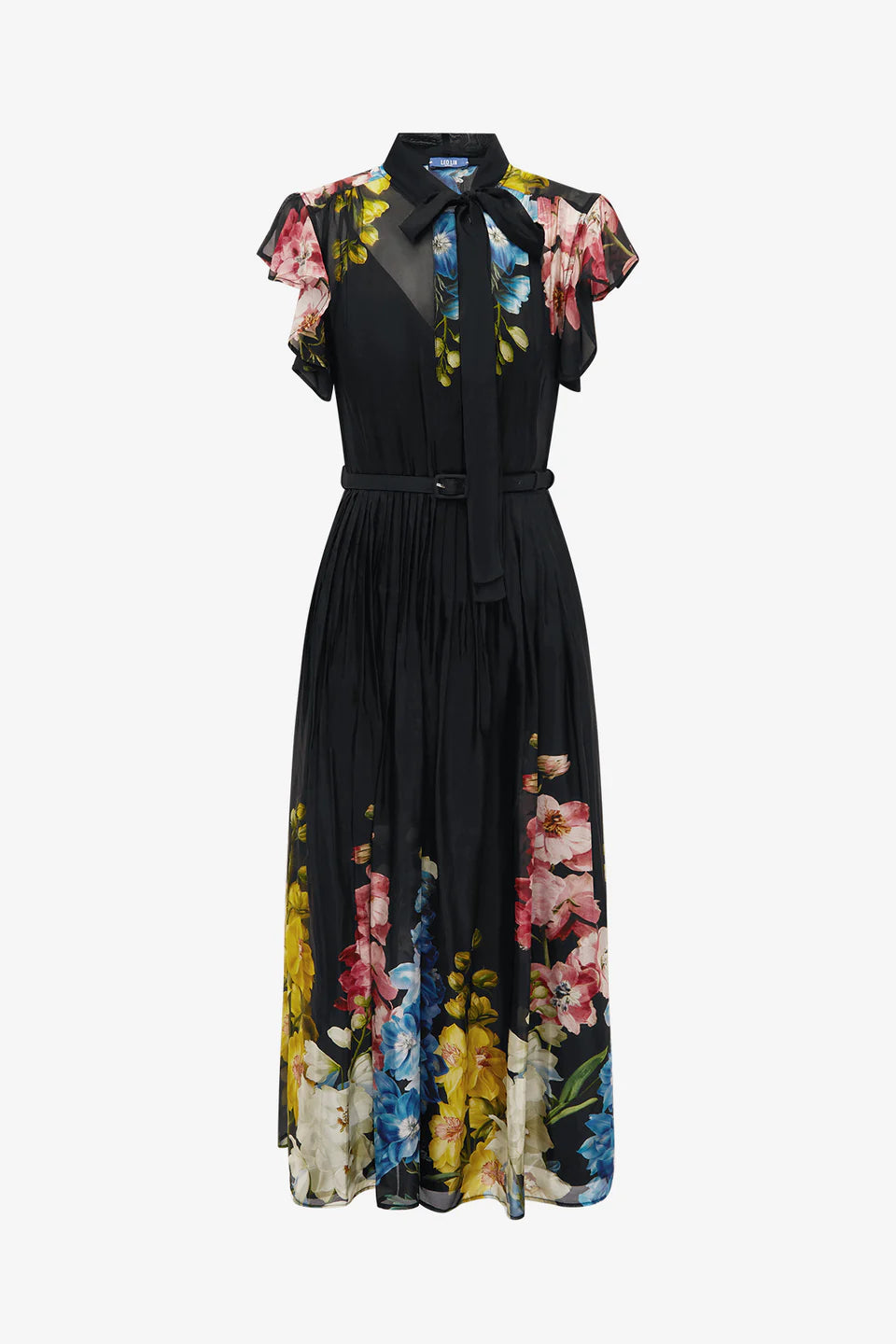 Leo Lin - Grace Flutter Sleeve Midi Dress