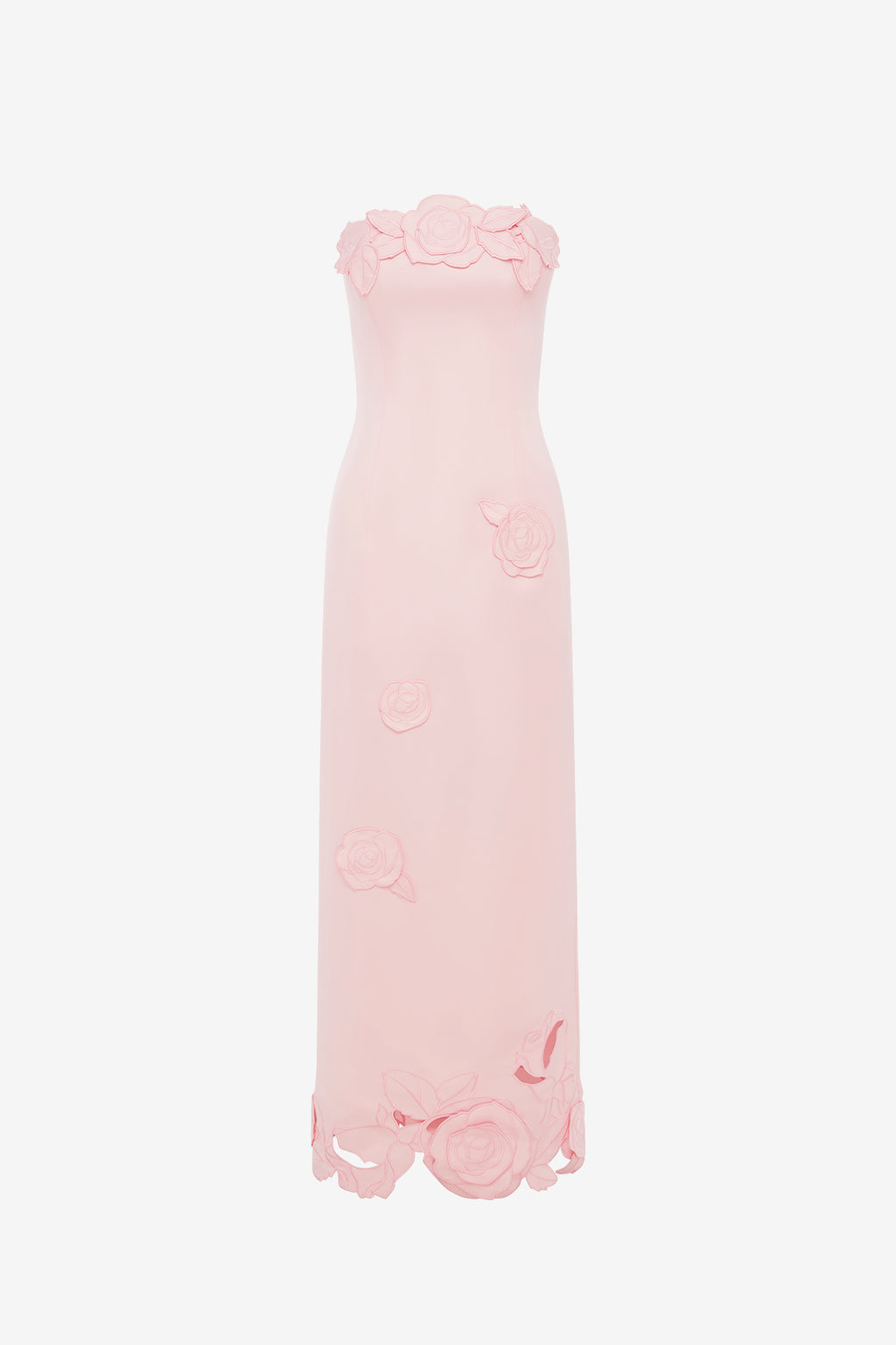 Leo Lin - Rayna Appliqué Bustier Maxi Dress