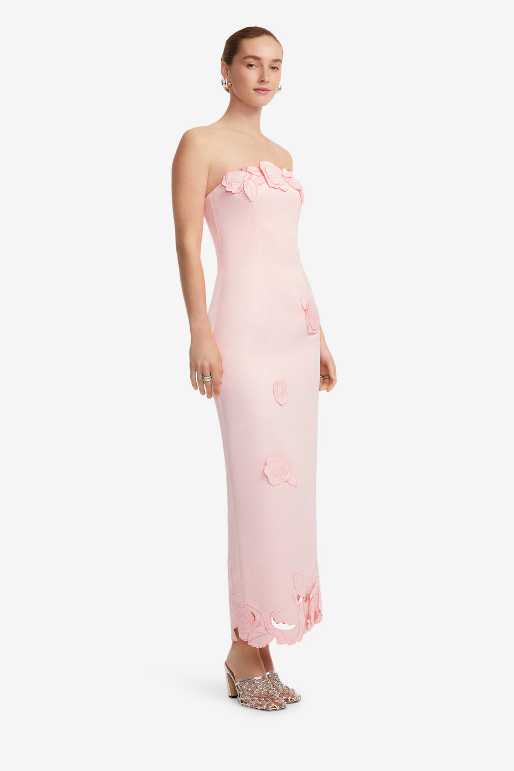 Leo Lin - Rayna Appliqué Bustier Maxi Dress
