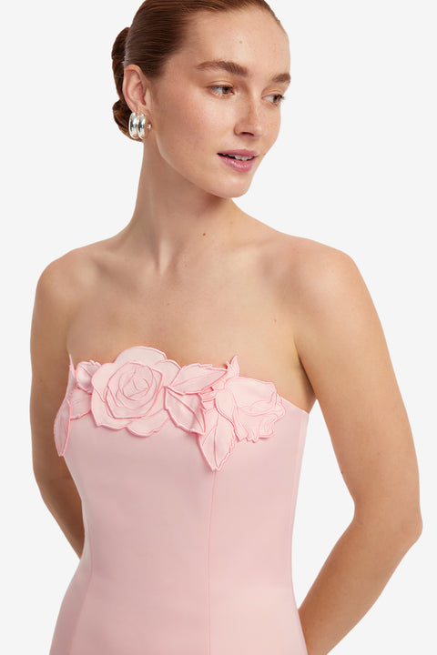 Leo Lin - Rayna Appliqué Bustier Maxi Dress