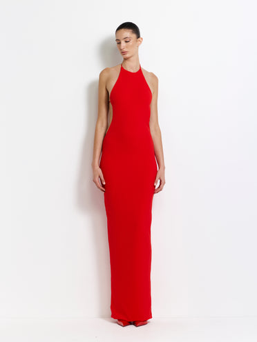knit evening dresses Long Sleeve Pink Knit Dress – Monique Lhuillier main image 0
